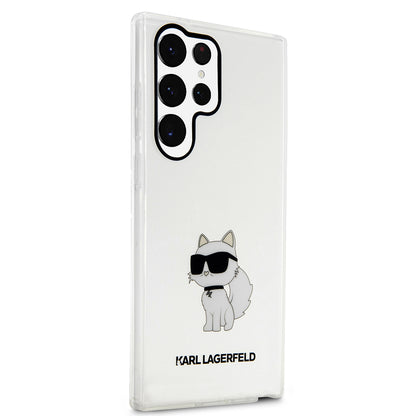 Case for Samsung Galaxy S23 Ultra S918, Karl Lagerfeld, Ikonik Choupette, Transparent