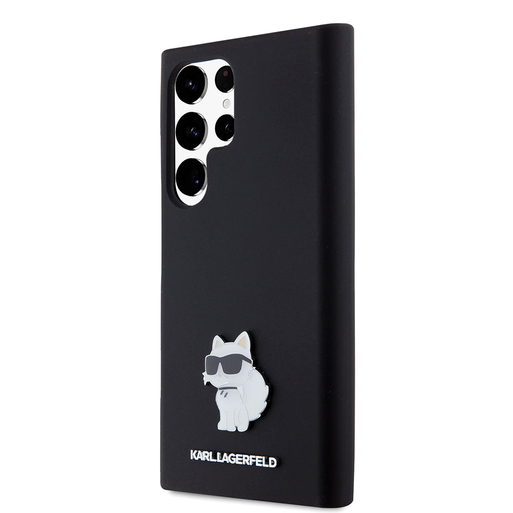 Θήκη για Samsung Galaxy S23 Ultra S918, Karl Lagerfeld, Silicone Choupette, Μαύρη
