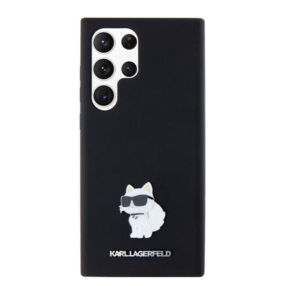 Θήκη για Samsung Galaxy S23 Ultra S918, Karl Lagerfeld, Silicone Choupette, Μαύρη