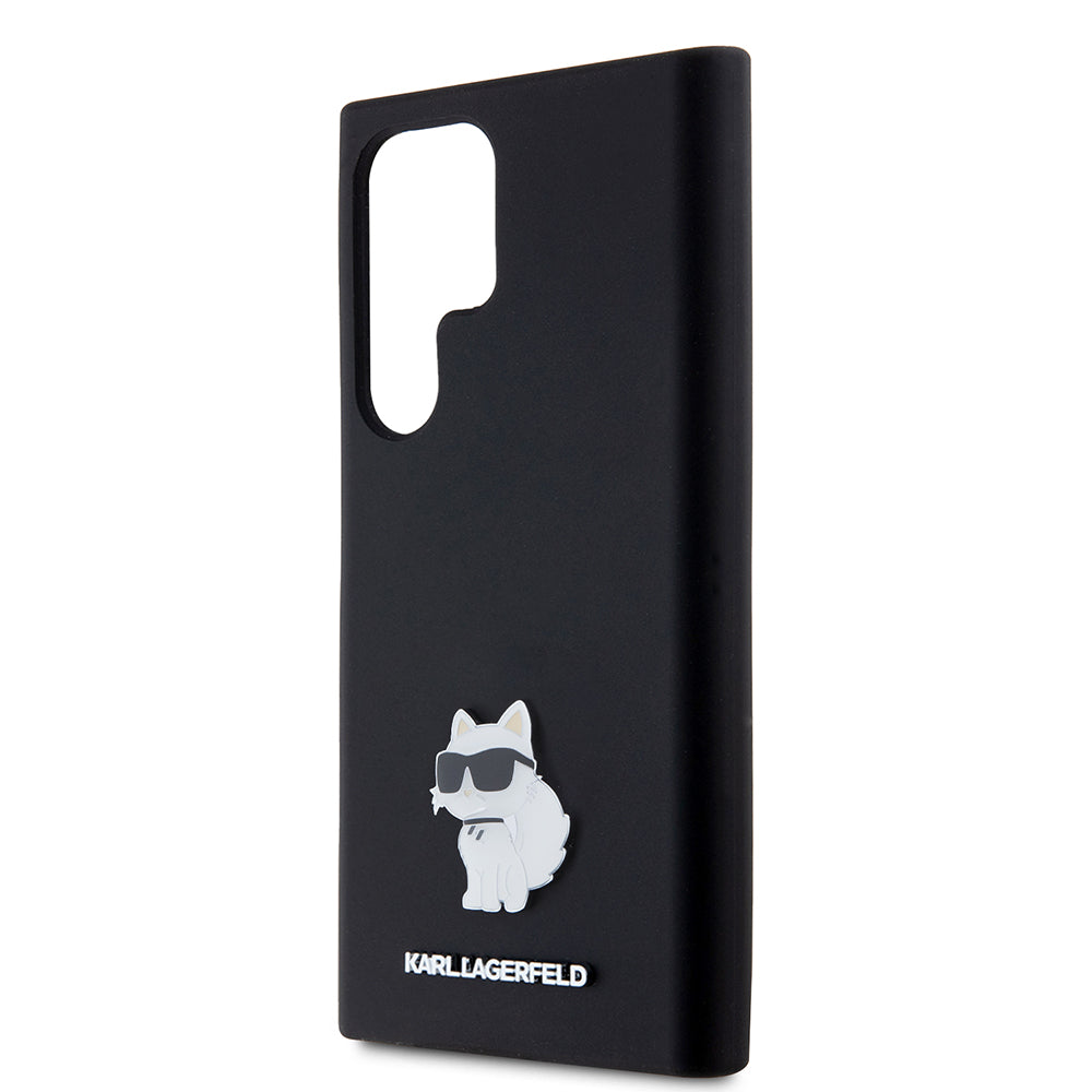 Θήκη για Samsung Galaxy S23 Ultra S918, Karl Lagerfeld, Silicone Choupette, Μαύρη