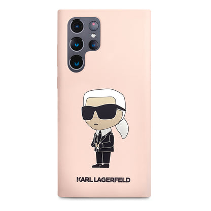 Θήκη για Samsung Galaxy S23 Ultra S918, Karl Lagerfeld, Silicone Ikonik Karl, Ροζ