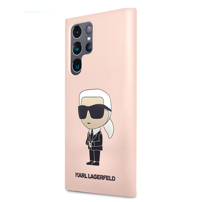 Θήκη για Samsung Galaxy S23 Ultra S918, Karl Lagerfeld, Silicone Ikonik Karl, Ροζ