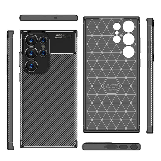 Θήκη για Samsung Galaxy S23 Ultra S918, Techsuit, CarbonFiber, Μαύρη