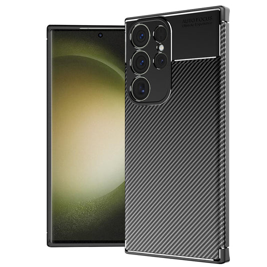 Θήκη για Samsung Galaxy S23 Ultra S918, Techsuit, CarbonFiber, Μαύρη