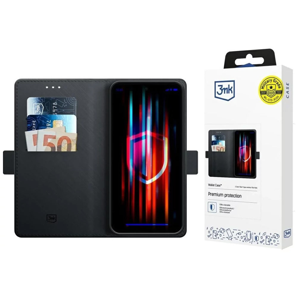 Θήκη για Samsung Galaxy S24 FE S721, 3MK, Πορτοφόλι, Μαύρο