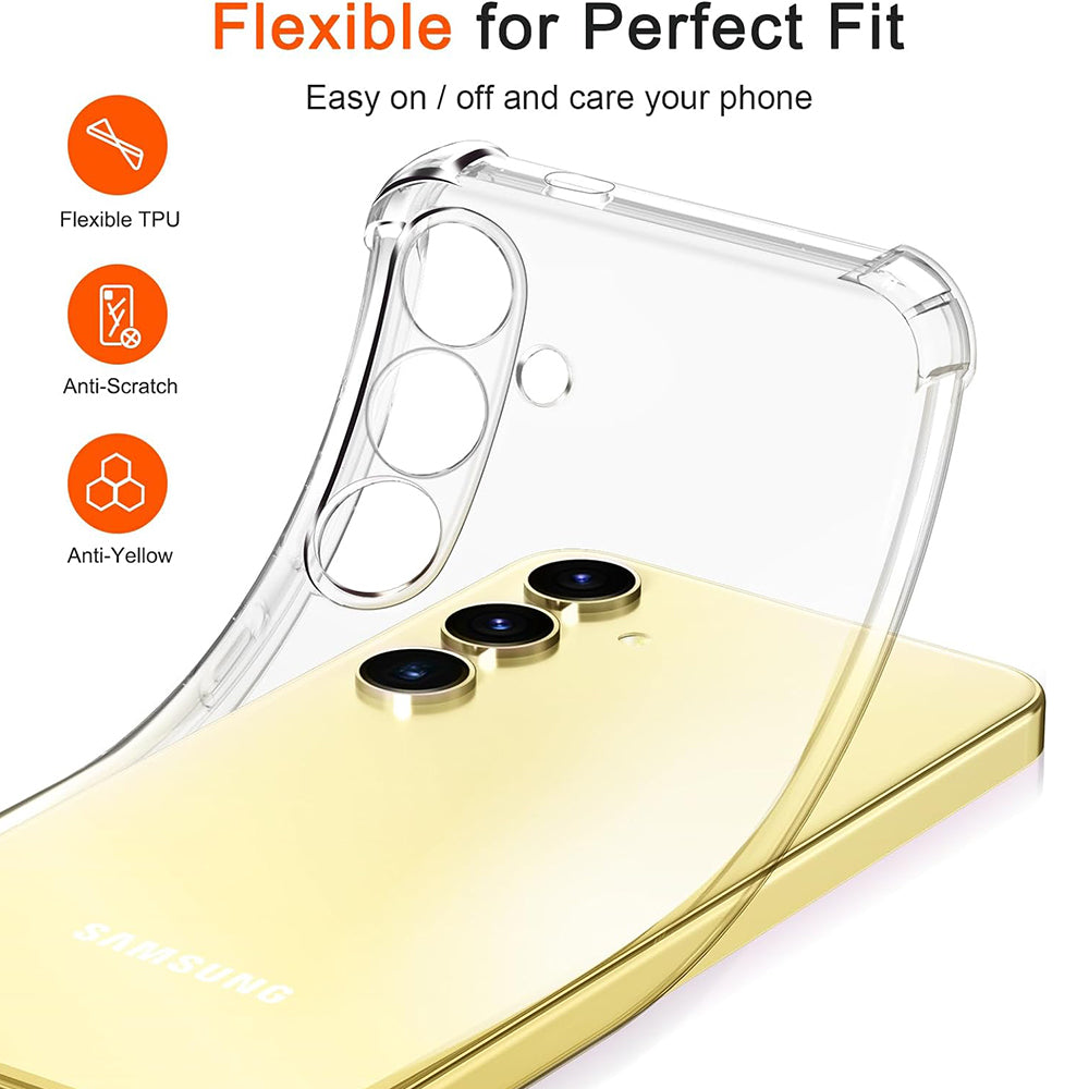 Θήκη για Samsung Galaxy S24 FE S721, Techsuit, Ανθεκτική σε Κρούσεις Διαφανής, Διάφανη