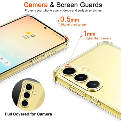 Θήκη για Samsung Galaxy S24 FE S721, Techsuit, Ανθεκτική σε Κρούσεις Διαφανής, Διάφανη