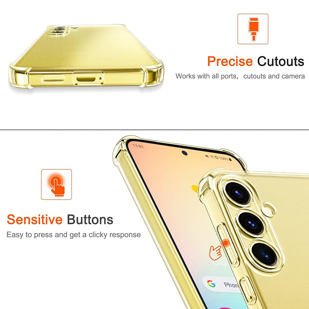 Θήκη για Samsung Galaxy S24 FE S721, Techsuit, Ανθεκτική σε Κρούσεις Διαφανής, Διάφανη
