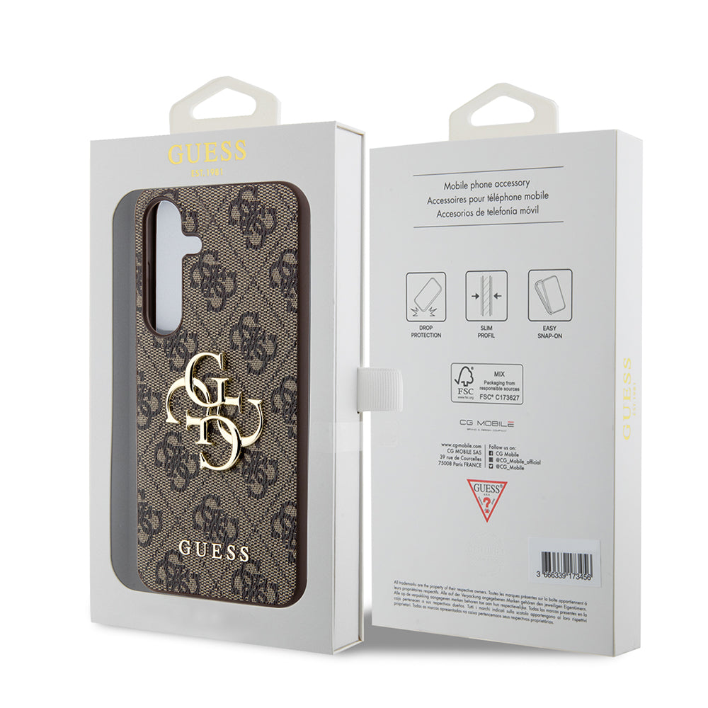 Θήκη για Samsung Galaxy S24+ S926, Guess, 4G Big Logo, Καφέ