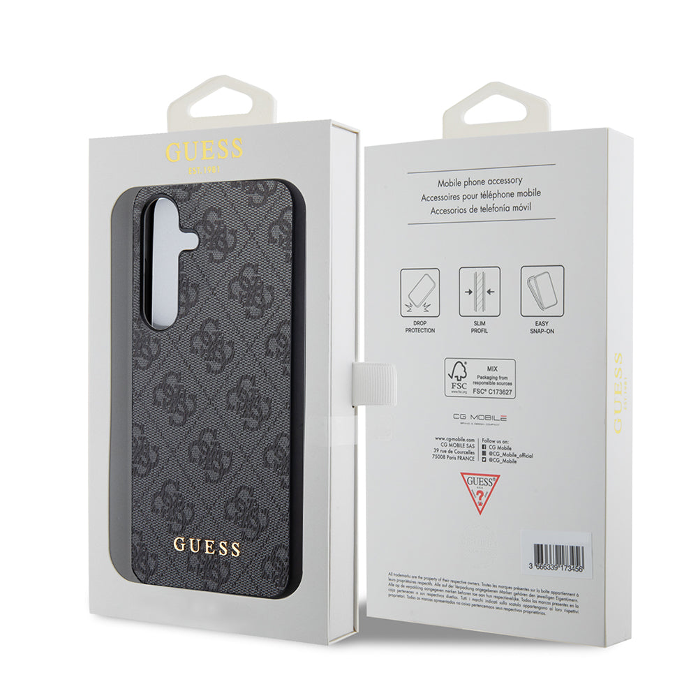 Θήκη για Samsung Galaxy S24+ S926, Guess, 4G Metal Gold Logo, Μαύρη