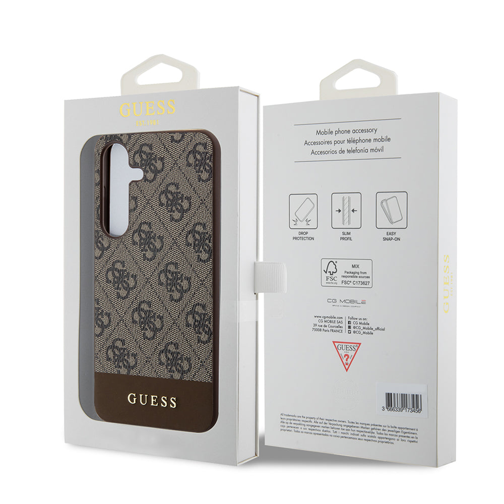 Θήκη για Samsung Galaxy S24+ S926, Guess, 4G Stripe, Καφέ