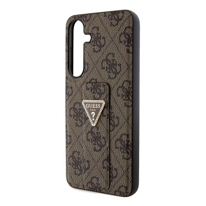 Θήκη για Samsung Galaxy S24+ S926, Guess, Grip Stand 4G Triangle Strass, Καφέ