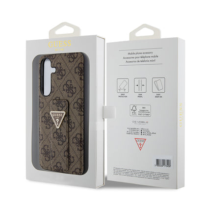 Θήκη για Samsung Galaxy S24+ S926, Guess, Grip Stand 4G Triangle Strass, Καφέ