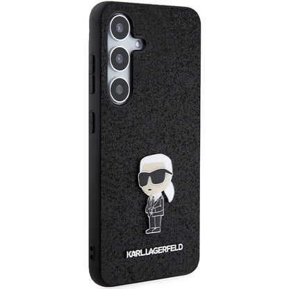 Θήκη για Samsung Galaxy S24+ S926, Karl Lagerfeld, Glitter Ikonik Karl Logo, Μαύρη