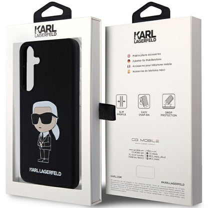 Θήκη για Samsung Galaxy S24+ S926, Karl Lagerfeld, Silicone Ikonik NFT, Μαύρη