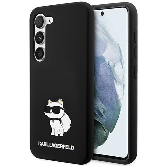 Θήκη για Samsung Galaxy S24+ S926, Karl Lagerfeld, Silicone Choupette, Μαύρη