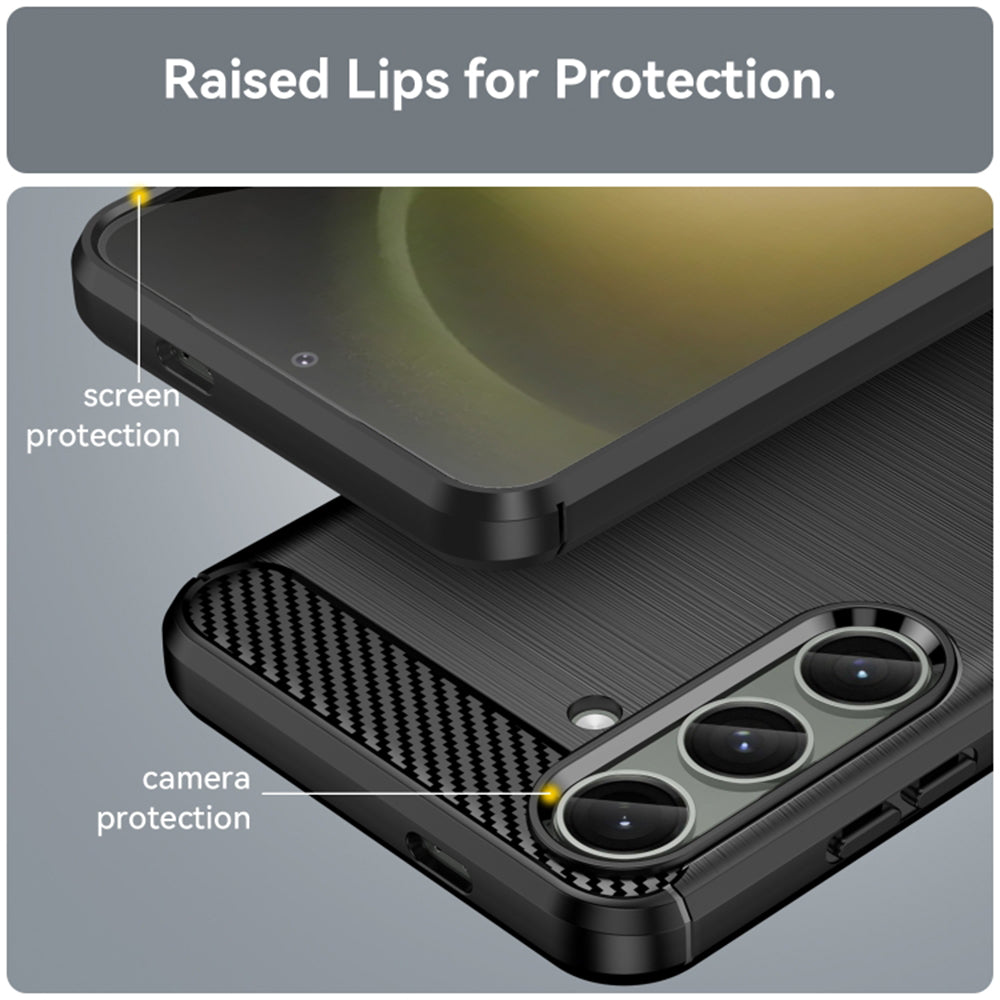 Case for Samsung Galaxy S24+ S926, Techsuit, Carbon, Black