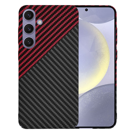 Case for Samsung Galaxy S24+ S926, Techsuit, Carbonite FiberShell, Black Red