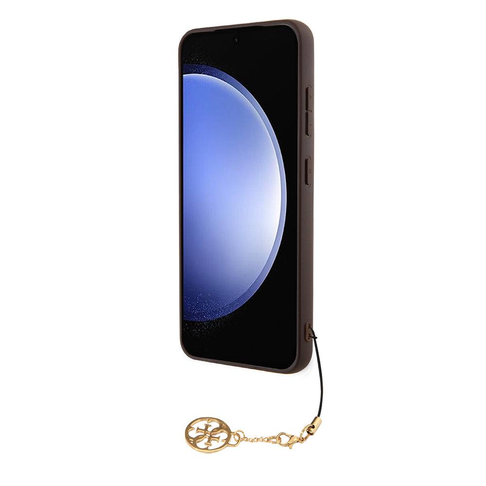 Case for Samsung Galaxy S24 S921, Guess, 4G Charm, Brown