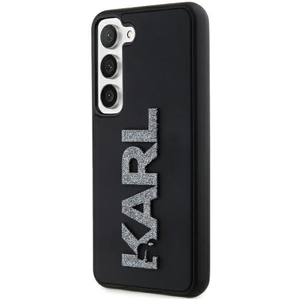 Θήκη για Samsung Galaxy S24 S921, Karl Lagerfeld, 3D Rubber Glitter Logo, Μαύρη