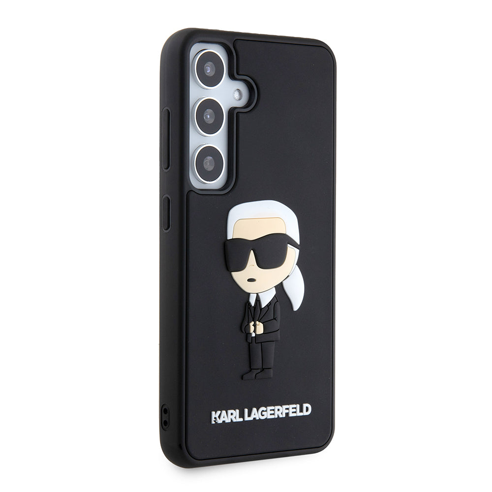 Θήκη για Samsung Galaxy S24 S921, Karl Lagerfeld, 3D Rubber Ikonik Karl, Μαύρη