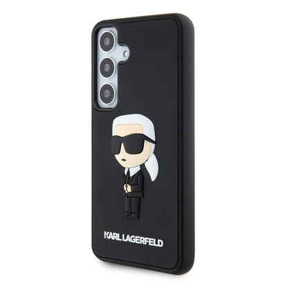 Θήκη για Samsung Galaxy S24 S921, Karl Lagerfeld, 3D Rubber Ikonik Karl, Μαύρη