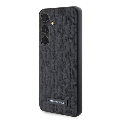 Θήκη για Samsung Galaxy S24 S921, Karl Lagerfeld, Saffiano Mono Metal Logo, Μαύρη