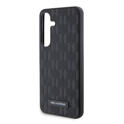 Θήκη για Samsung Galaxy S24 S921, Karl Lagerfeld, Saffiano Mono Metal Logo, Μαύρη