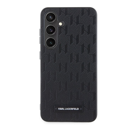 Θήκη για Samsung Galaxy S24 S921, Karl Lagerfeld, Saffiano Mono Metal Logo, Μαύρη
