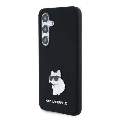 Θήκη για Samsung Galaxy S24 S921, Karl Lagerfeld, Silicone Choupette, Μαύρη