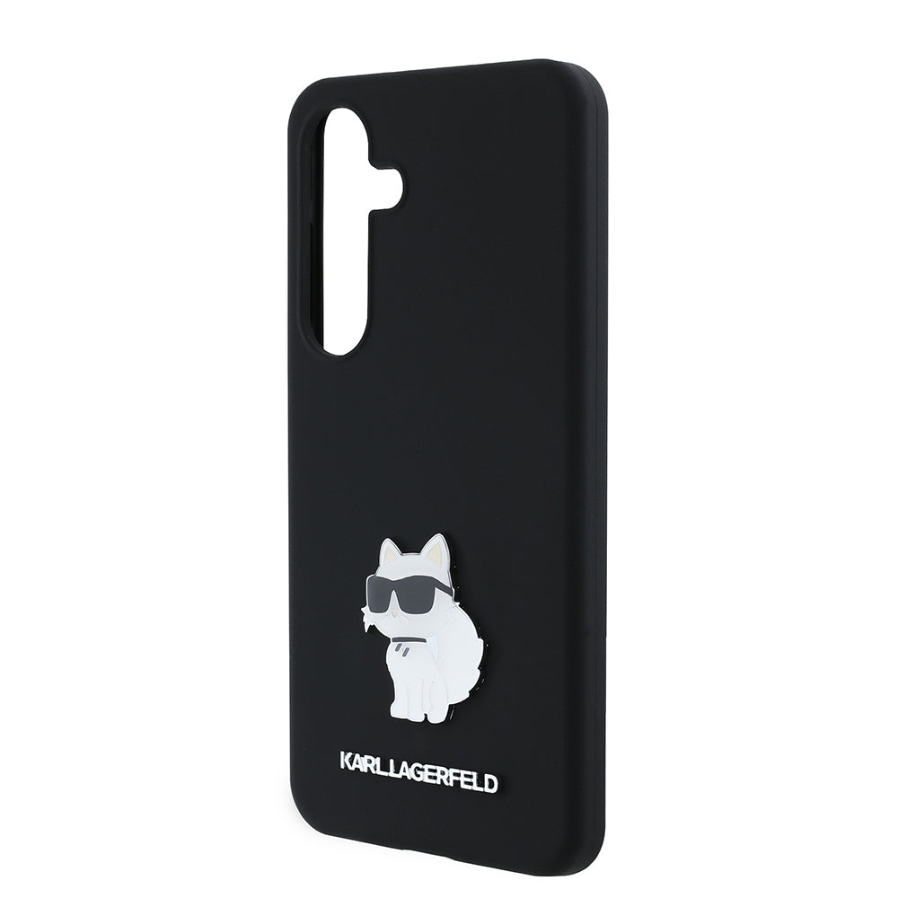 Θήκη για Samsung Galaxy S24 S921, Karl Lagerfeld, Silicone Choupette, Μαύρη