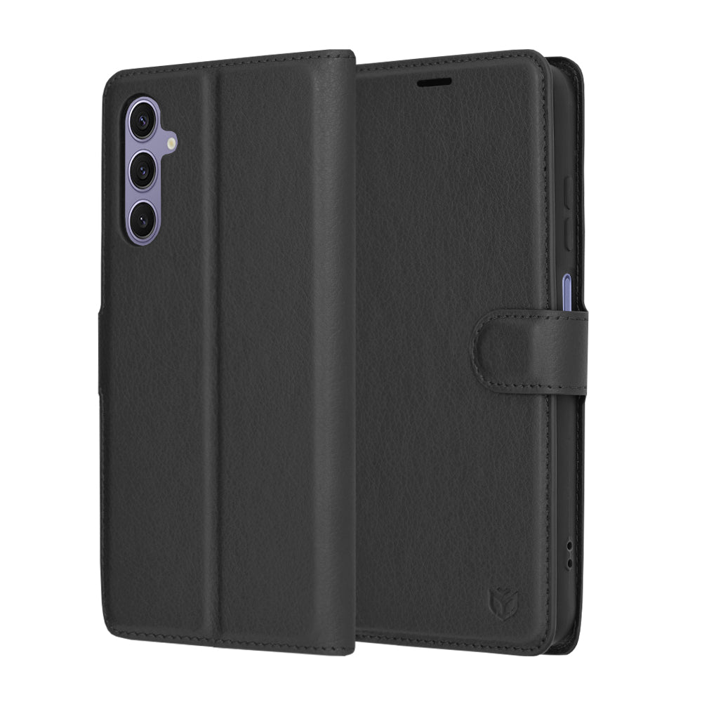 Θήκη για Samsung Galaxy S24 S921, Techsuit, Δερμάτινο Φολιο, Μαύρο