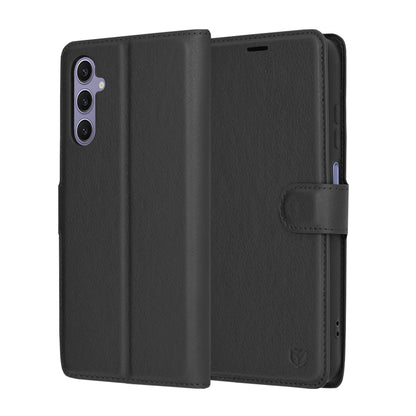 Θήκη για Samsung Galaxy S24 S921, Techsuit, Δερμάτινο Φολιο, Μαύρο