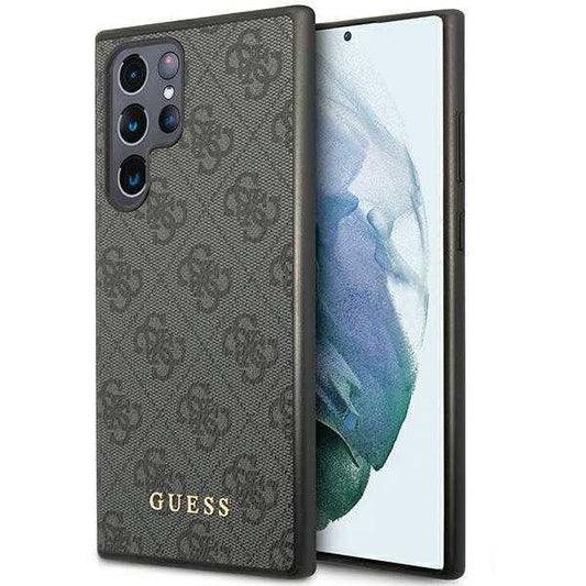 Case for Samsung Galaxy S24 Ultra S928, Guess, 4G Metal Gold Logo, Black