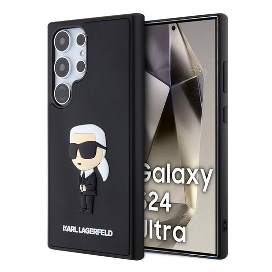 Θήκη για Samsung Galaxy S24 Ultra S928, Karl Lagerfeld, 3D Rubber Ikonik Karl, Μαύρη