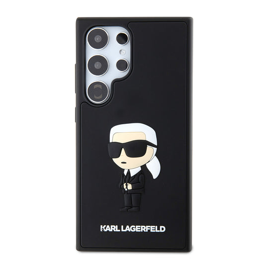 Θήκη για Samsung Galaxy S24 Ultra S928, Karl Lagerfeld, 3D Rubber Ikonik Karl, Μαύρη