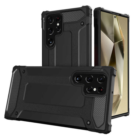 Θήκη για Samsung Galaxy S24 Ultra S928, Techsuit, Hybrid Armor, Μαύρη