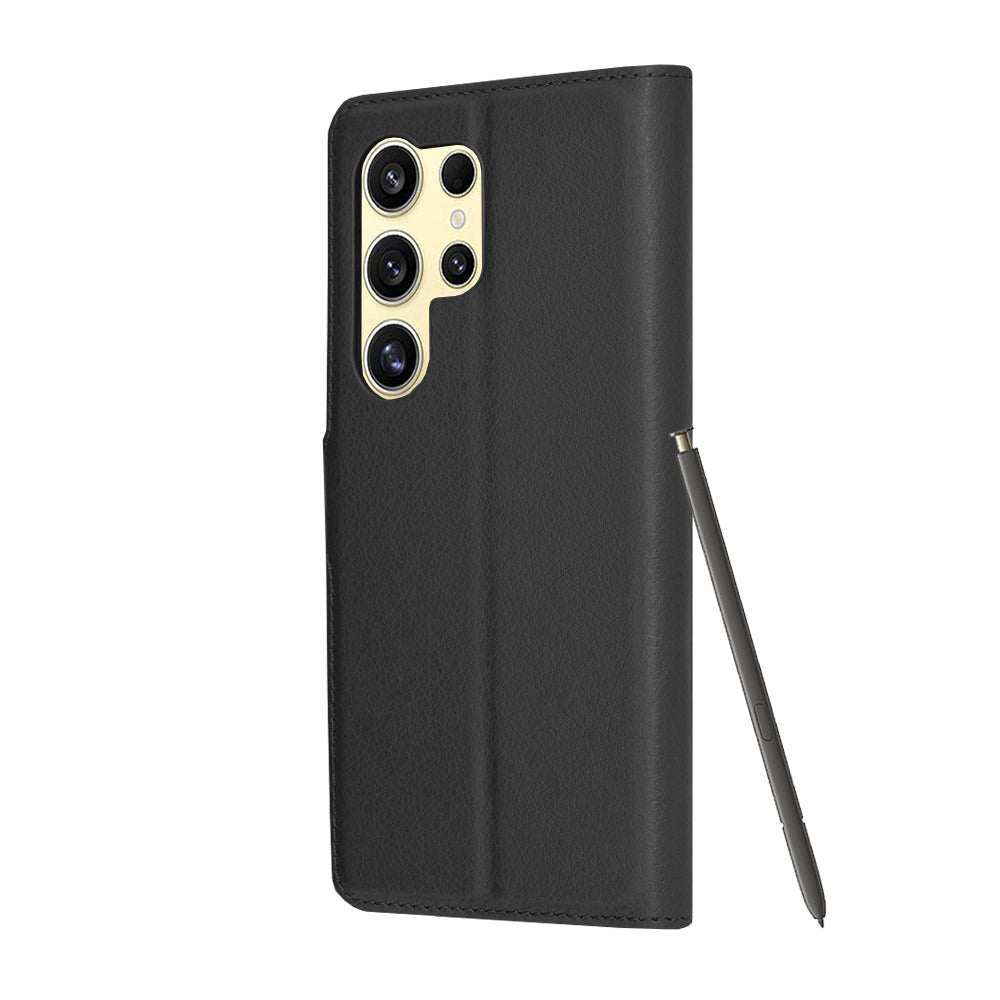 Θήκη για Samsung Galaxy S24 Ultra S928, Techsuit, Leather Folio, Μαύρο