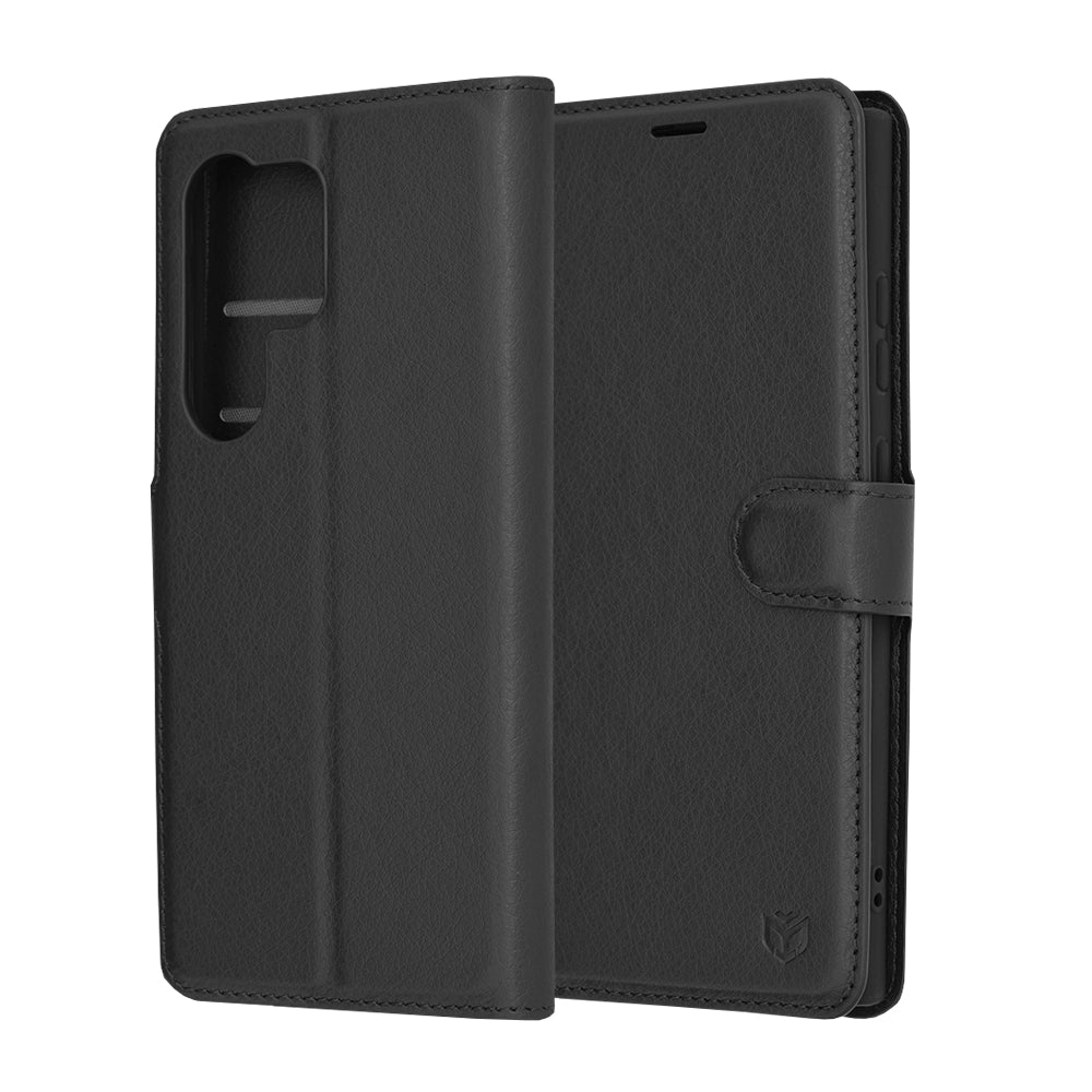 Θήκη για Samsung Galaxy S24 Ultra S928, Techsuit, Leather Folio, Μαύρο