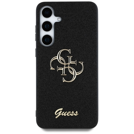 Θήκη για Samsung Galaxy S25+ S936, Guess, Glitter Big 4G Script, Μαύρη