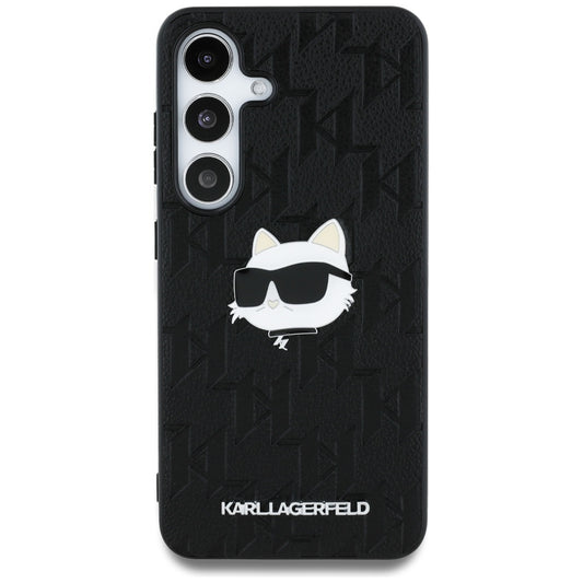 Θήκη για Samsung Galaxy S25+ S936, Karl Lagerfeld, Monogram Choupette's Head, Μαύρη