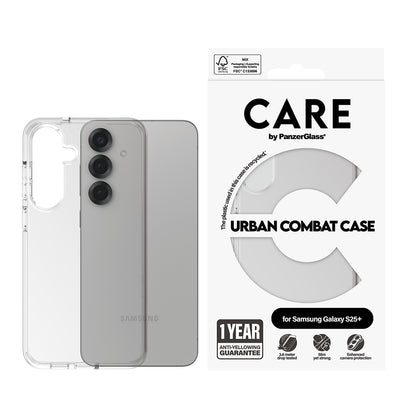 Θήκη για Samsung Galaxy S25+ S936, PanzerGlass, Care Urban Combat, Διαφανής
