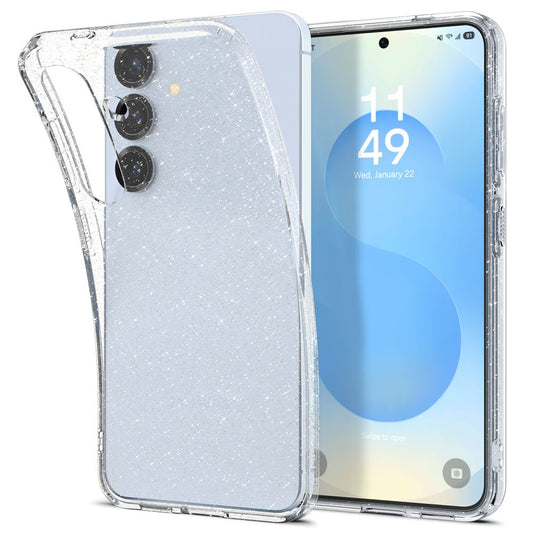 Θήκη για Samsung Galaxy S25+ S936, Spigen, Liquid Crystal Glitter, Διαφανής