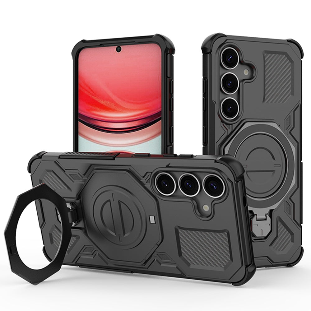 Θήκη για Samsung Galaxy S25+ S936, Techsuit, Carbon Shield Pro, Μαύρο