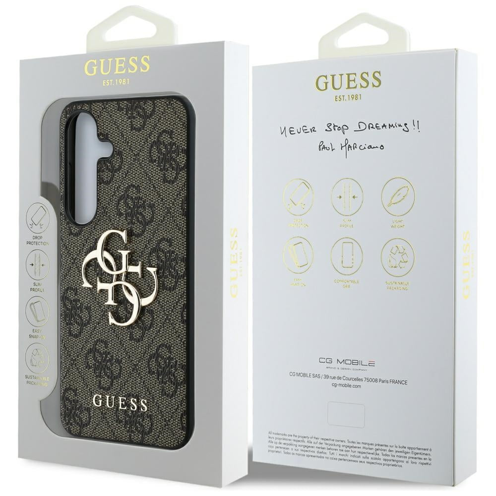 Θήκη για Samsung Galaxy S25 S931, Guess, 4G Big Logo, Καφέ