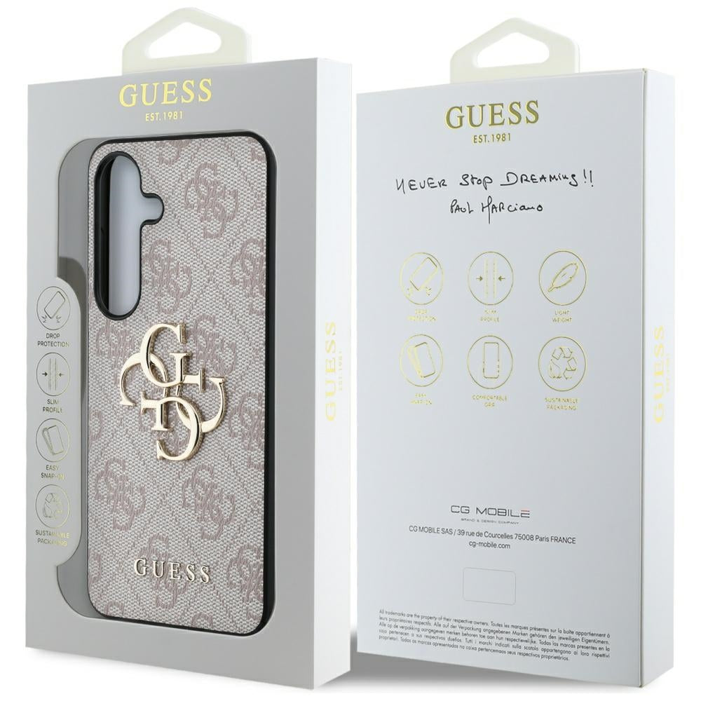 Θήκη για Samsung Galaxy S25 S931, Guess, 4G Big Logo, Ροζ