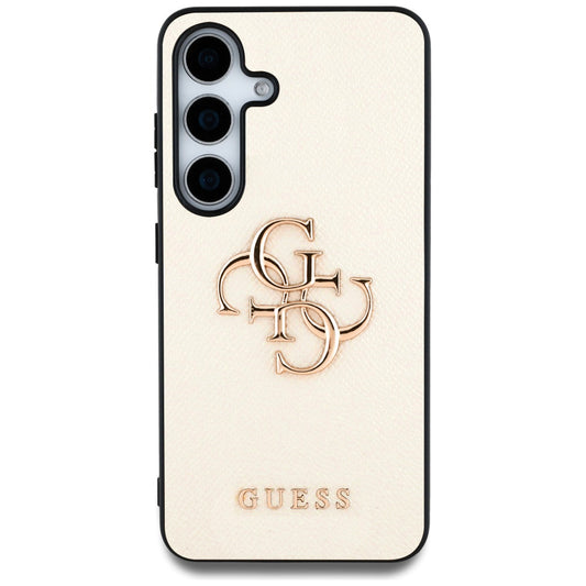 Θήκη για Samsung Galaxy S25 S931, Guess, 4G Grained Big and Classic Logo, Μπεζ