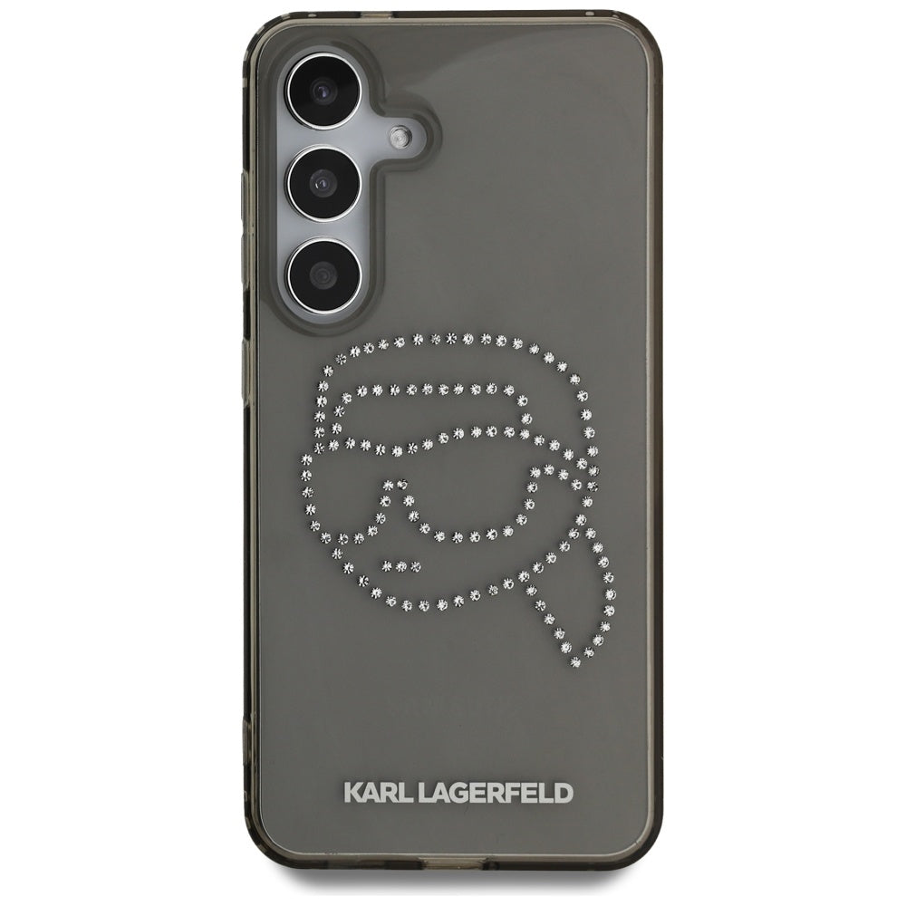 Θήκη για Samsung Galaxy S25 S931, Karl Lagerfeld, IML Rhinestones Karl's Head, Μαύρη