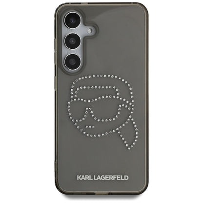 Θήκη για Samsung Galaxy S25 S931, Karl Lagerfeld, IML Rhinestones Karl's Head, Μαύρη