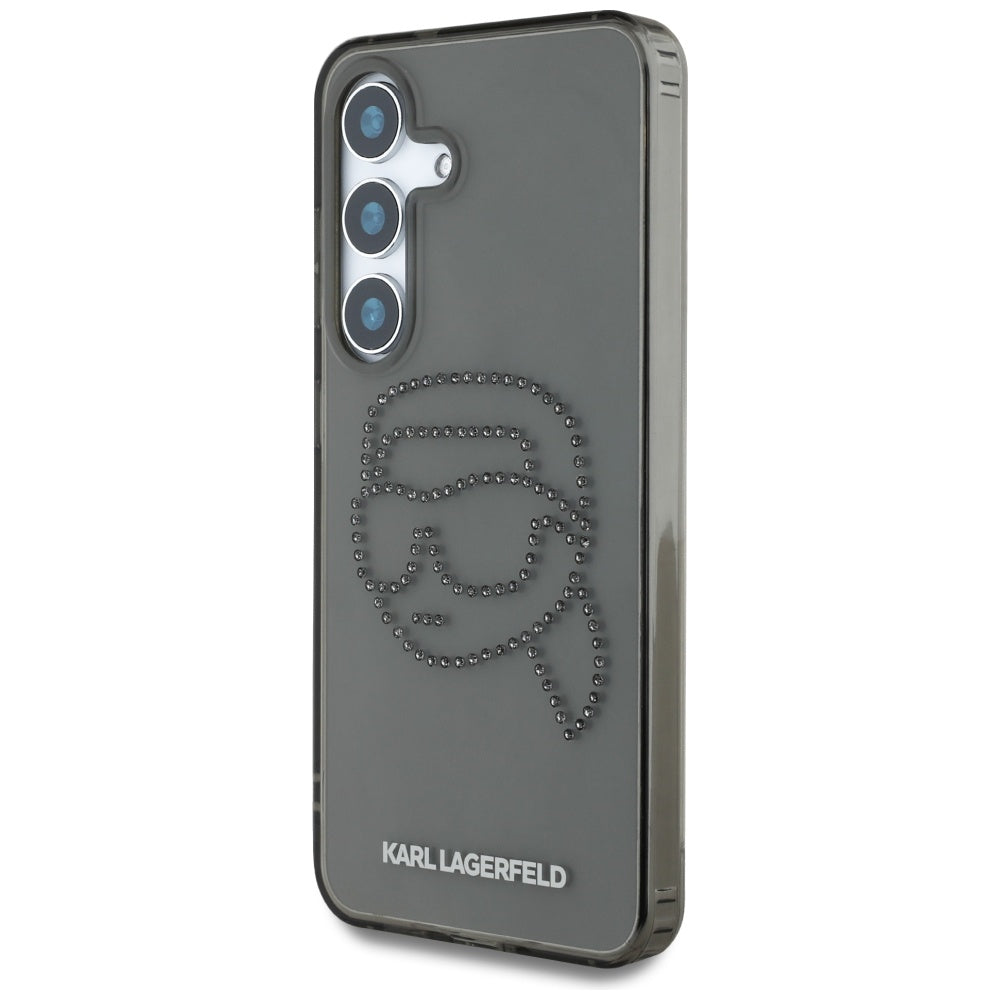 Θήκη για Samsung Galaxy S25 S931, Karl Lagerfeld, IML Rhinestones Karl's Head, Μαύρη